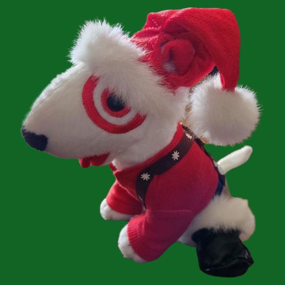 2 Target Christmas Target BullsEye Dogs Plush - Picture 4 of 5